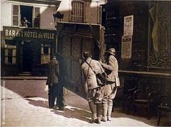 Historical image of collection rescue during World War I