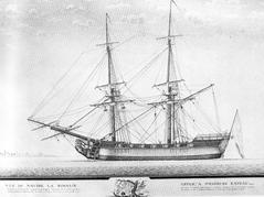 View of the slave ship La Rosalie, built in Nantes, belonging to Messieurs Rasteau, shipowners in La Rochelle