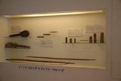 Ancient Philippine syllabic script displayed in the Syllabic Script Gallery at the Museum of the Filipino People in Manila