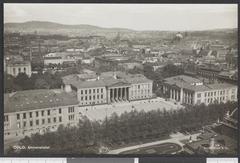 University buildings on Karl Johan street in Oslo