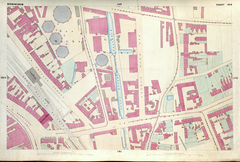 1855 detailed survey map sheet 169 of Birmingham borough England showing urban features and infrastructure