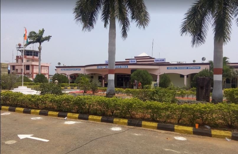 Salem Airport terminal building and runway in Tamil Nadu India