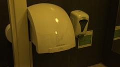 Automatic Asel hand dryer in a bathroom at the Capitoline Museums