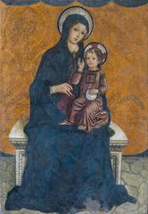 Madonna enthroned with Child painting by Antoniazzo Romano from late 15th century