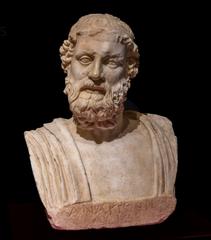 Busts of Anacreon ancient Greek poet sculptures
