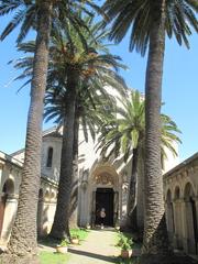 Church of the Lerins Abbey on Saint-Honorat Island in Alpes-Maritimes, France
