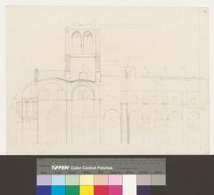 Longitudinal section of the Notre-Dame Monastery Church in Payerne