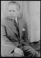 Portrait of Nicolás Guillén black and white photographic print