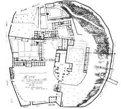 Architectural plan for the rebuilding of Saint Thomas's Abbey in Old Brno from 1797