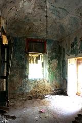 Wall paintings in Aleister Crowley's sleeping room at the Abbey of Thelema, Cefalù, Sicily