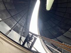 Interior view of the Equatorial Room at Cincinnati Observatory showing the large telescope