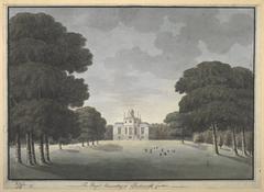 The Royal Observatory in Richmond Garden by John Spyers, historic observatory building surrounded by lush greenery