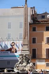 Fountain of the Pantheon with Macuto Obelisk in Ancient Rome Historic Center, Rome, Italy