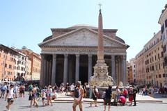 Pantheon Roman Catholic Church of St. Mary and the Martyrs in Ancient Rome Historic Center Italy