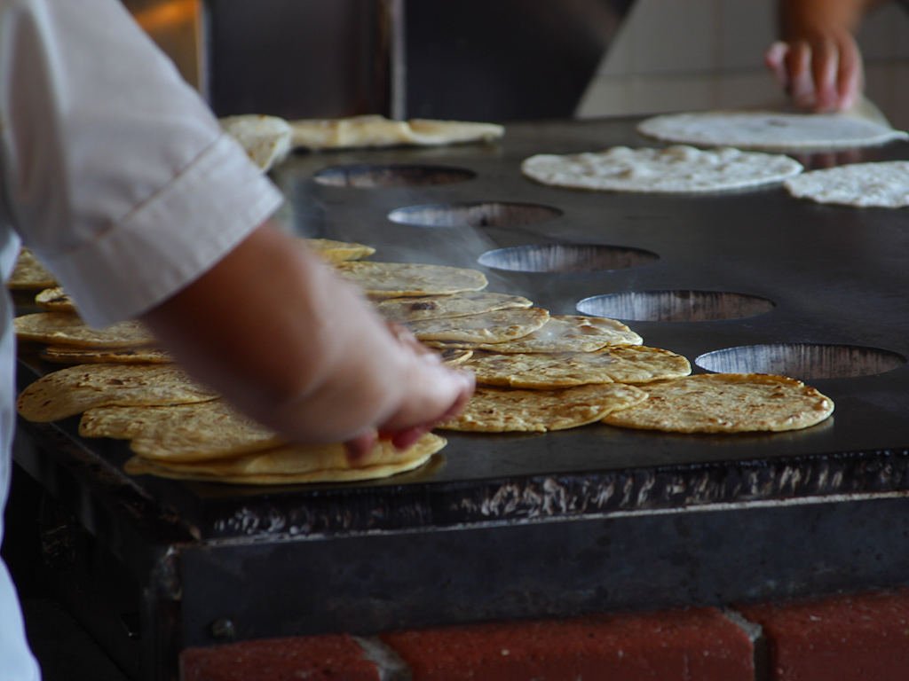 Traditional tortillas being made in Old Town San Diego
