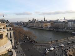 View of Pont Neuf and eastern Paris skyline with Le Tout-Paris