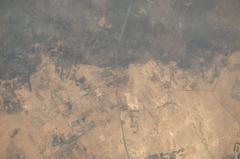 Aerial view of Egypt showing the Nile River and surrounding desert taken from the International Space Station during Expedition 20