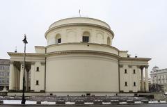 Saint Alexander church in Warsaw under a cloudy sky