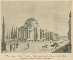 Warsaw Alexander Church Square around 1830 aquatint by F. Dietrich