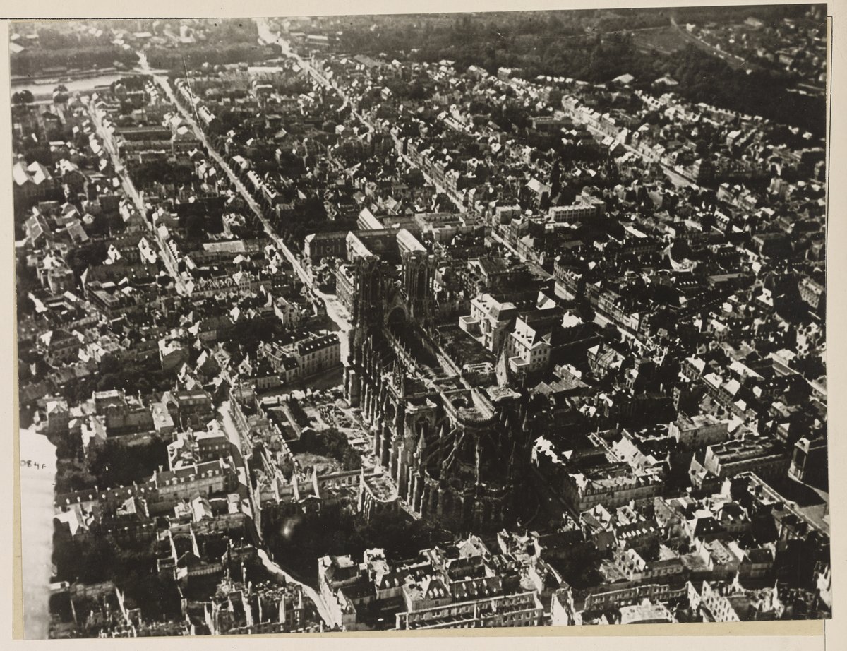 Aerial view of the city of Rheims