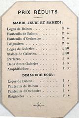 Grand Theatre in Reims with reduced fare advertisement