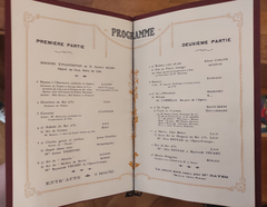 Programme of the inauguration concert at Lille Opera on October 8, 1923
