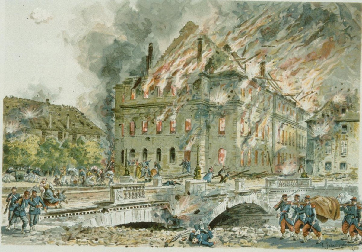 Fire at Municipal Theatre of Strasbourg on September 10, 1870