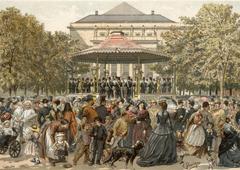 Place Broglie in 1860 historic view by Emile Schweitzer