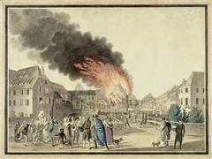 Fire at the Strasbourg municipal theater on May 31, 1800