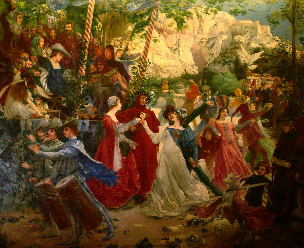 La Farandole de Pétrarque artwork with vibrant colors and dynamic movement