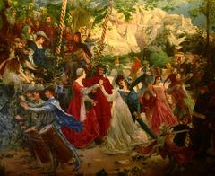 La Farandole de Pétrarque artwork with vibrant colors and dynamic movement