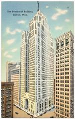 The Penobscot Building in Detroit Michigan, a historic commercial building with art deco architecture