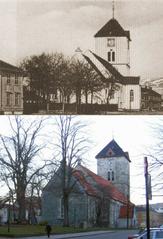 Comparison of Our Lady's Church in Trondheim, Norway in the 1850s and 2006