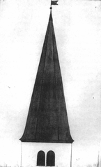 Planned tower architectural drawing for Our Lady's church Trondheim Norway 1707