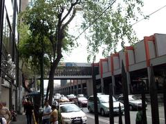 View of Puente metro San Antonio Abad bridge in Mexico City