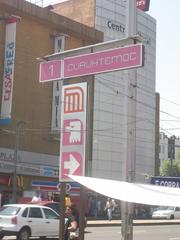 Cuauhtémoc metro station sign in Mexico City