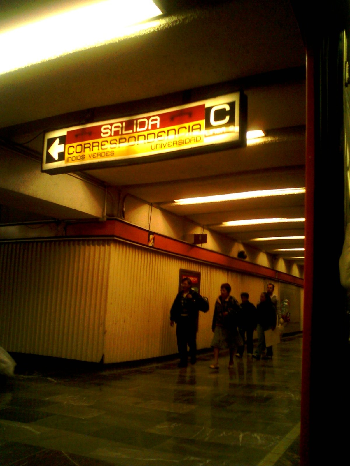 Metro correspondence map in Mexico City