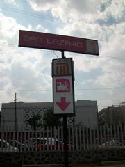 San Lazaro train station sign in Mexico City