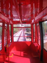 Interior of Perugia Minimetrò electric cabin showing mechanical and electronic components