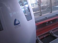 Minimetrò Perugia vehicle detail with Leitner logo