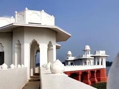 Neer Mahal palace in Tripura, India surrounded by lake water