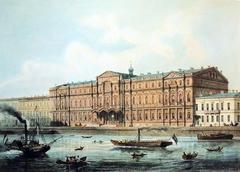Novo-Mikhailovsky Palace on Palace Embankment by the Neva River in Saint Petersburg