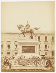 Equestrian statue of General Osório with Paço Imperial building in the background Rio de Janeiro Brazil