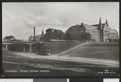 Historic view of Gløshaugen campus at Norges tekniske høiskole in Trondheim, Sør Trøndelag