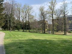 Scenic view of Parc de Mon-Repos in Lausanne during April 2019 with lush greenery and a peaceful atmosphere