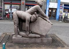 Grønlandsmonument sculpture by Svend Rathsack at Christianshavns Torv in Copenhagen