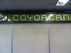 Sign of Coyoacán station of Mexico City Metro line 3