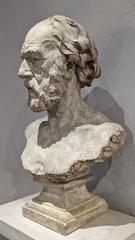 Bust of Paul Chenavard by Jean Gautherin in patinated plaster, 1887