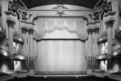 Interior proscenium arch of the Academy of Music in Philadelphia with ornate architectural details