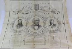 1884 handkerchief presented to William Gladstone by Farnworth and Kearsley Reform Club commemorating the Reform Act